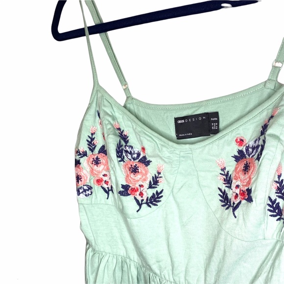 ASOS Petite Mini Floral Embroidered Dress - Picture 3 of 5